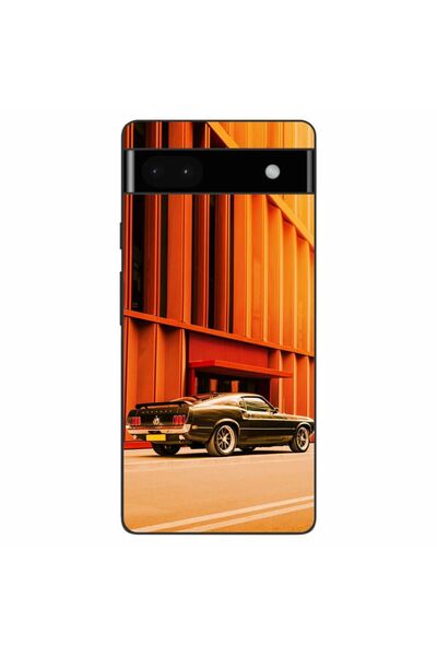 OEM Case compatible with Google Pixel 6A Silicone Gel Tpu Model Mustang Sunset