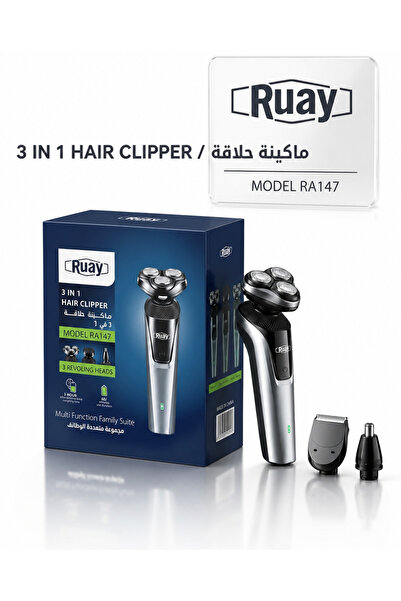 RUAY 3-In-1 Electric Shaver for Men Rechargeable Hair Clipper Beard Trimmer N...