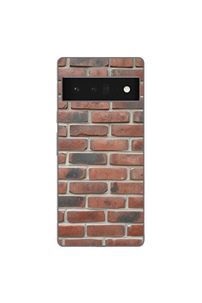 OEM Husa compatibila cu Google Pixel 6 Pro Silicon Gel Tpu Model Brick Wall