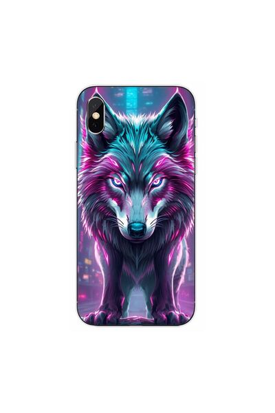 OEM Husa compatibila cu Apple iPhone XS Max Silicon Gel Tpu Model Cyberpunk Wolf