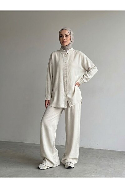 Foremia Arka Roba Detail Trousers Suit-Stone