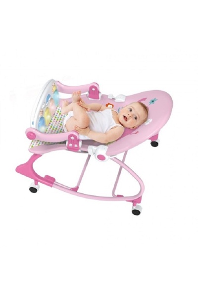Noname Scaunel roz multifunctional cu sunete si roti