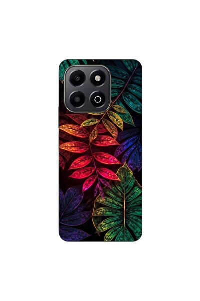 OEM Husa compatibila cu Honor X6b Silicon Gel Tpu Model Minmal Neon Leaves Pa...
