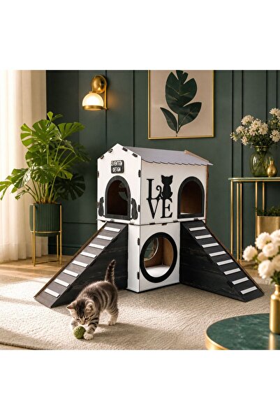 seventeen design Küçük Kedi Evi, Küçük Kedi Yatağı, İki Katlı Kedi Evi, Küçük...