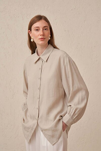 ALLDAY Stone-Balloon Sleeve Oversize Shirt