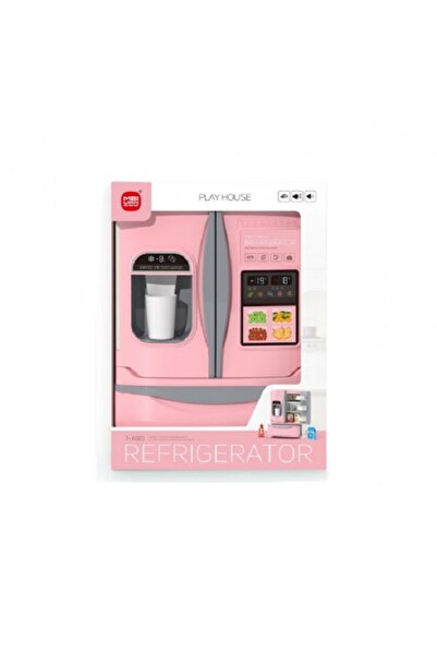 Noname Pink Refrigerator Toy with Smoke, Sounds, Lights and Accessories