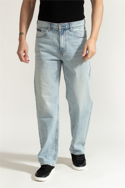Calvin Klein 90S Straight Spotlight Jean Erkek Jean Pantolon Mavi