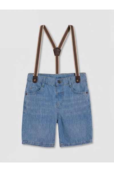 LC Waikiki Pantaloni scurți din denim pentru băieți cu bretele