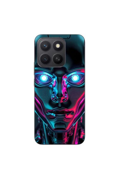 OEM Case compatible with Honor X8c Silicon Gel Tpu Model Chrome Humanoid