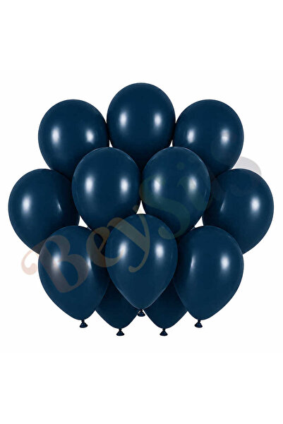 BeySüS Deep Ocean Color Latex Retro Balloons (30 cm) - 12 Pieces