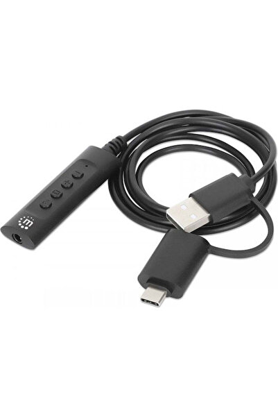 MANHATTAN Εξωτερική κάρτα ήχου USB-C 2.0 (153560)