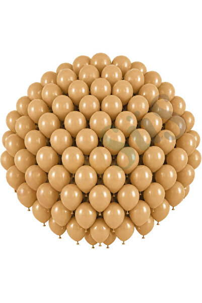 BeySüS Desert Sand Color Latex Retro Balloon (30 cm) - 100 Pieces