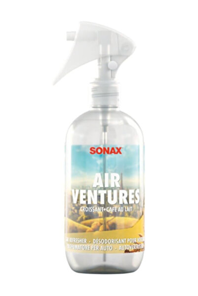 Sonax Air Ventures Car Air Freshener with Croissant and Latte Scent, 300ml