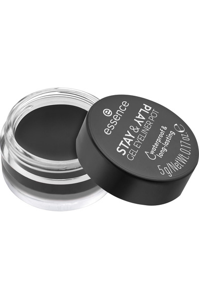 Essence STAY & PLAY GEL EYE LINER POT 1 BLACK 5GR