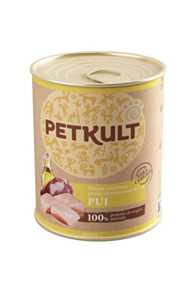 PetKult Hrana umeda pentru caini Adult cu pui 800 gr