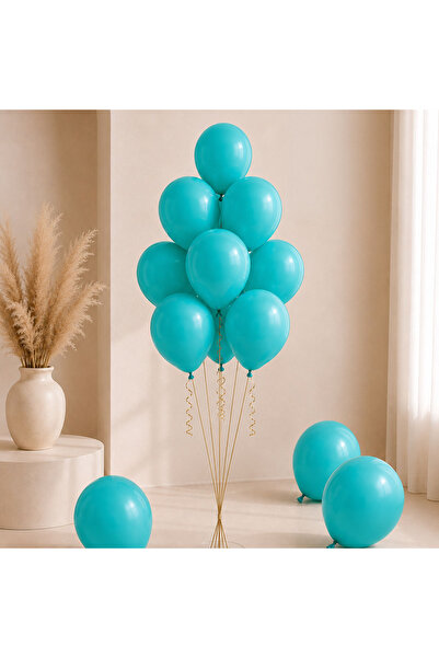 BeySüS Turquoise Color Latex Pastel Balloons (30 cm) - 100 Pieces
