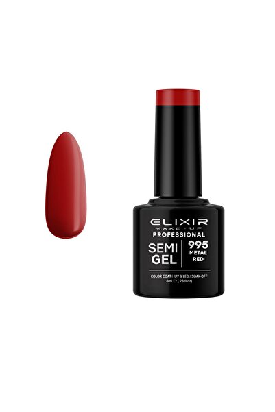 Elixir SEMI GEL (ΗΜΙΜΟΝΙΜΟ ΒΕΡΝΙΚΙ) - 995 (METAL Red) 8ML