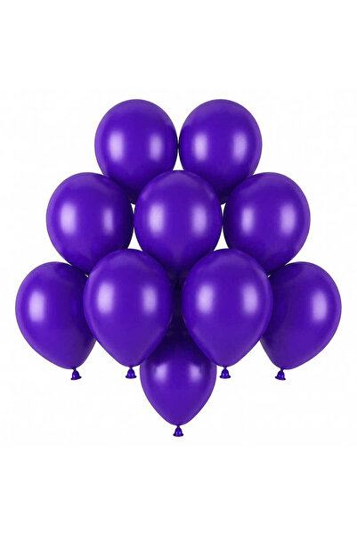 BeySüS Purple Color Latex Pastel Balloons (13 cm) - 10 Pieces
