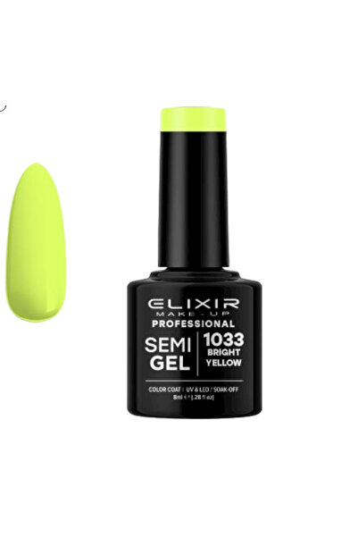 Elixir SEMI GEL (ΗΜΙΜΟΝΙΜΟ BΕΡΝΙΚΙ) - 1033 (BRIGHT Yellow) 8ML