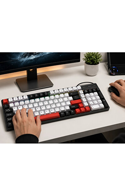 Blackbird Game Center Jedel K30P USB Kablolu Aydınlatmalı Gaming Oyuncu ve Ofis Klavyesi Kompakt Tasarım