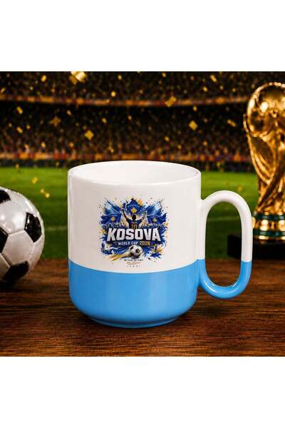 Bk Gift كأس كوسوفا الأزرق المبهج بتصميم كأس العالم لكرة القدم -5