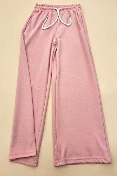 MODANINO Girl's Doble Face Fabric Wide Leg Sweatpants 12683