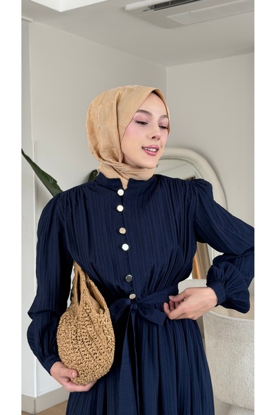 NİLNUR MODA New Season Marbella Dress with Button Detail