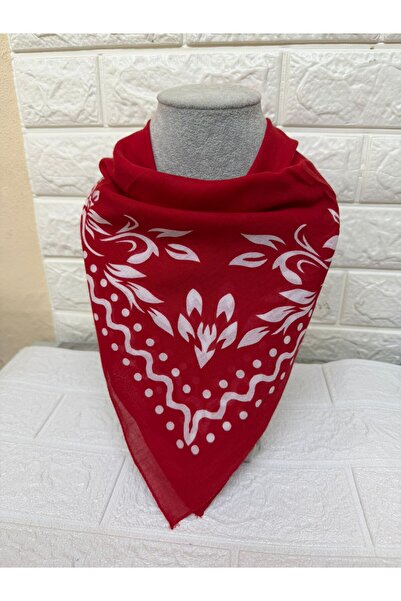 sema aksesuar Leaf and Polka Dot Patterned Scarf Bandana - Gift