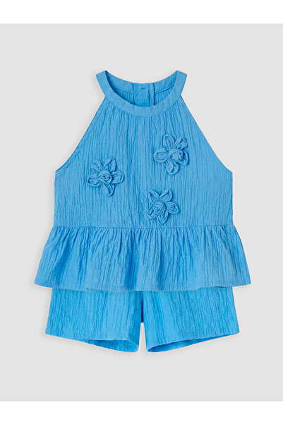 LC Waikiki Esvab • Modern & Distinctive Floral Appliqué Halter Roba Collar Gi...