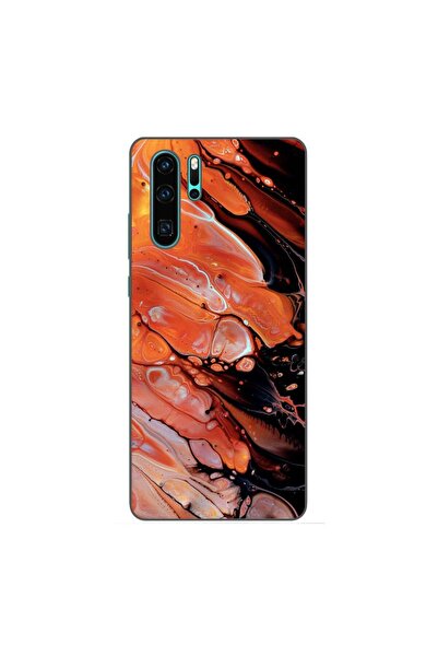 OEM Husa compatibila cu Huawei P30 Pro Silicon Gel Tpu Model Abstract Lava Flow