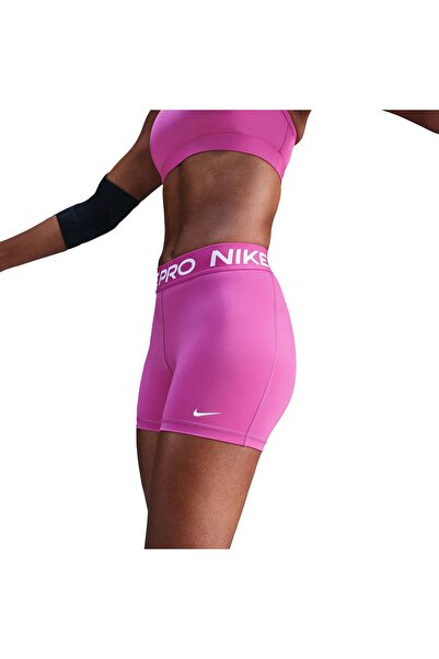Nike Pro 365 Dri-Fit Mid-Rise 5" Women's Pink Sports Shorts Leggings |   Cz98...