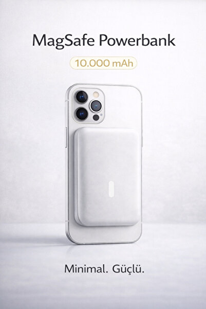 Teknowireless MAGSAFE POWERBANK MIKNATISLI KABLOSUZ Tüm cihazlarla uyunlu 22.5W