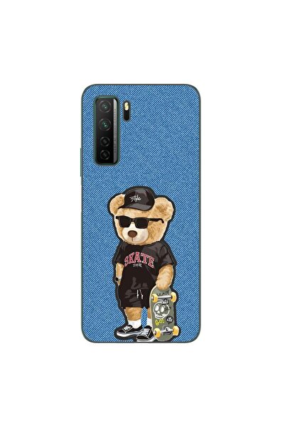 OEM Husa compatibila cu Huawei P40 Lite 5G Silicon Gel Tpu Model Bear Skate F...
