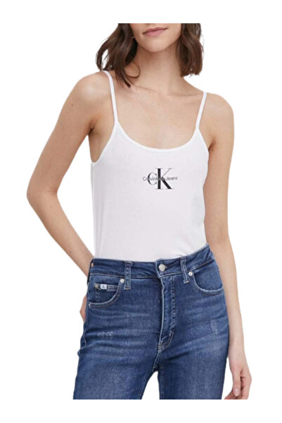 Calvin Klein Γυναικείο Monologo Tank Top Λευκό J20J223105-YAF