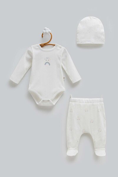 Caramell First Car 3-Piece Badi Pants Set Ecru