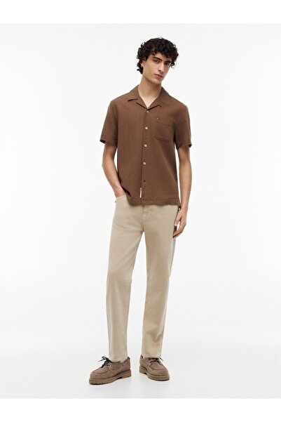 Tommy Hilfiger Men's Tjm Reg Linen Blend Camp Ss Ext Dm0Dm23058-Thgvm