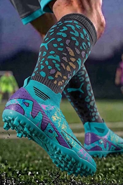 rekorsport Laliga Air Unisex Astroturf Football Boots with Socks Colorful