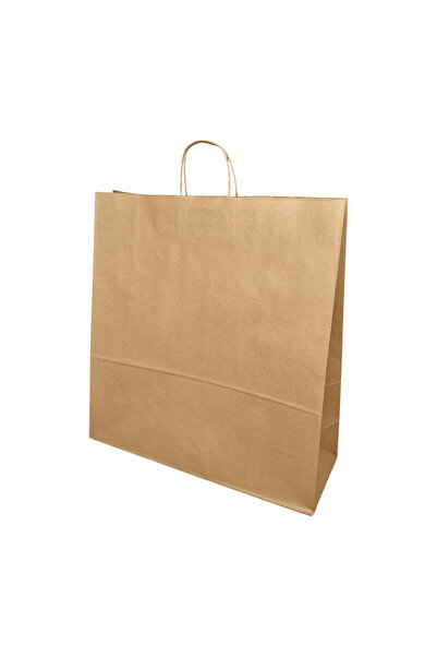 Papette Top Bottom Set of 500 Kraft paper bags, natural, twisted paper handle...