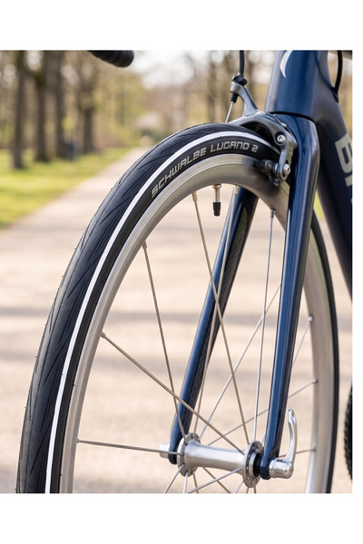 Schwalbe Dış Lastik Lugano Iı K-Guard 700X25C 11159023 Beyaz çizgili