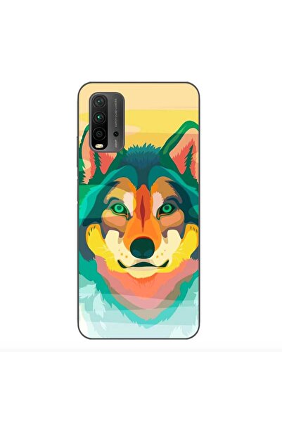OEM Case compatible with Xiaomi Redmi 9T Silicone Gel Tpu Wolf Drawing Pattern