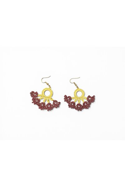Pafuli Hand Knitted Ethnic Earrings with Flowers