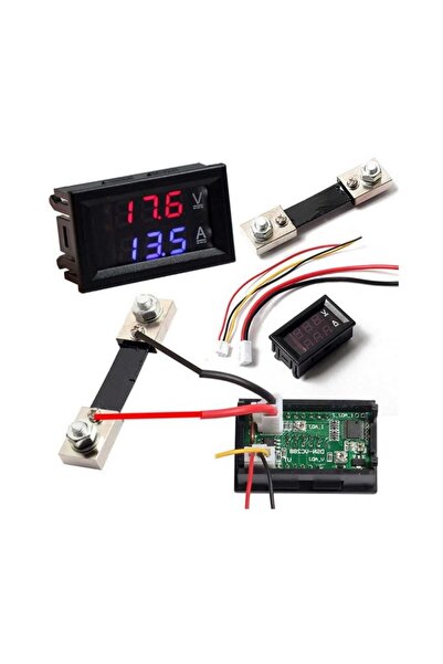 Peaktech Voltmeter/ammeter panel DC 0-100 V 0-50 A with shunt