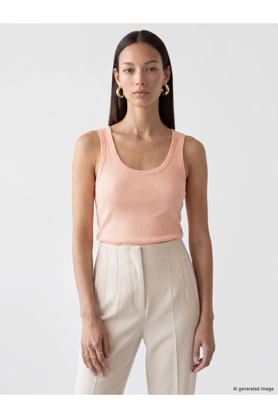 LC Waikiki U Neck Women's Ribbed Tank Top