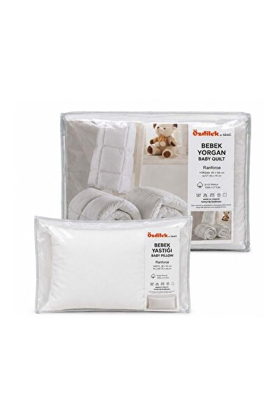 Mandaş Özdilenk Ranforce (100% Cotton Fabric) Baby Pillow+Quilt Set