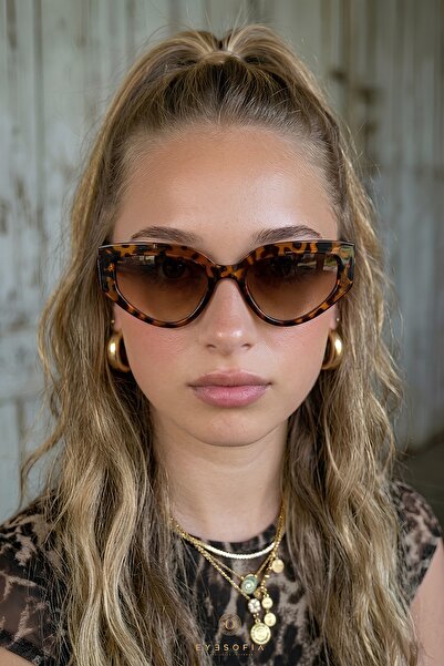 Eyesofia Melinda Cat Eye Leopard Frame Brown Ultra Light Uv400 Filtered Women...