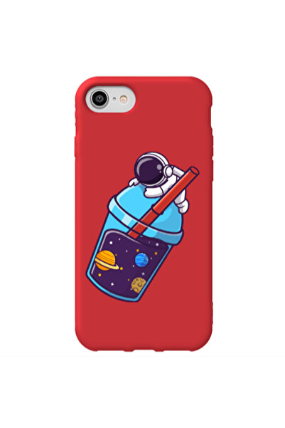 Other Apple iPhone SE 2020 Longing in space Red Colored Silicone TPU Θήκη