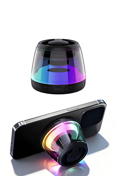 hauswert Magsafe Bluetooth Hoparlör RGB Mini Bass Manyetik Mıknatıslı Kablosu...