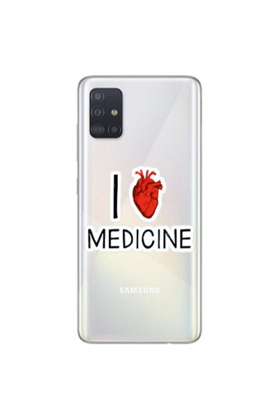 Other Samsung A51 I Love Medicin Transparent Silicone TPU Θήκη