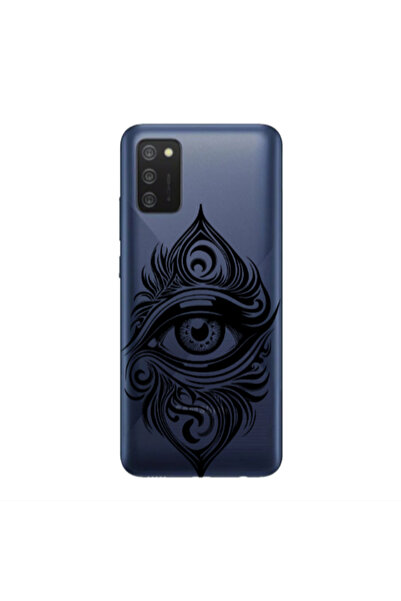 Other Samsung A02s Eye patterned drawing Transparent Silicone TPU Θήκη