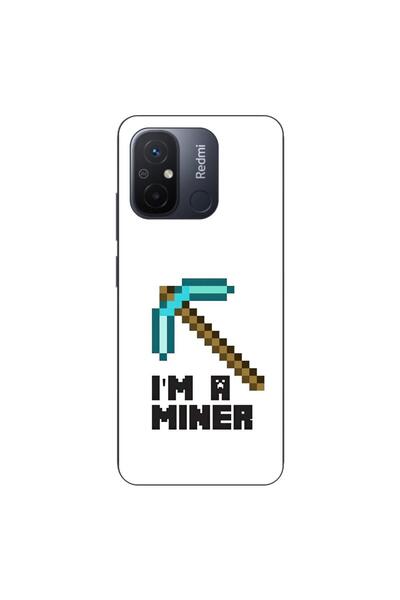 OEM Husa compatibila cu Xiaomi Redmi 12C Silicon Gel Tpu Model Minecraft Miner